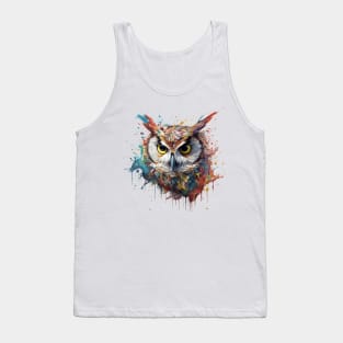 Owl Splash Art: Enchanting Fantasy Illustration #3 Tank Top